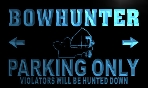 Bowhunter Parking Only Neon Light Sign